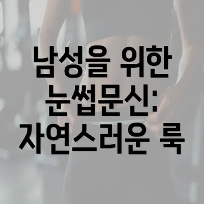 남성을 위한 눈썹문신: 자연스러운 룩