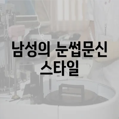 남성의 눈썹문신 스타일