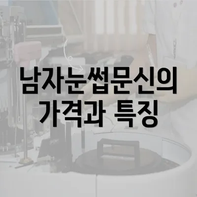 남자눈썹문신의 가격과 특징