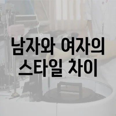 남자와 여자의 스타일 차이