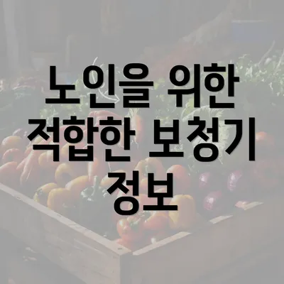 노인을 위한 적합한 보청기 정보