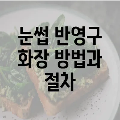 눈썹 반영구 화장 방법과 절차