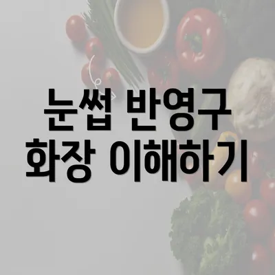 눈썹 반영구 화장 이해하기