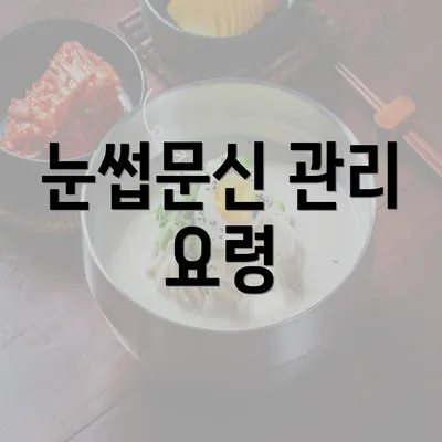 눈썹문신 관리 요령