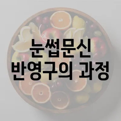 눈썹문신 반영구의 과정