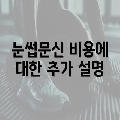 눈썹문신 비용에 대한 추가 설명