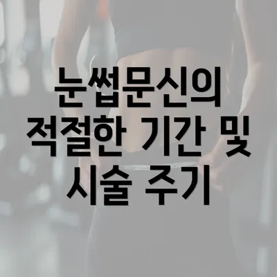 눈썹문신의 적절한 기간 및 시술 주기