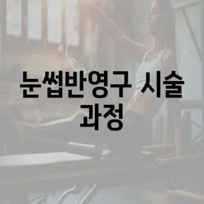 눈썹반영구 시술 과정