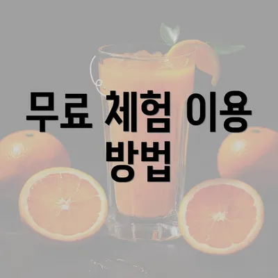 무료 체험 이용 방법