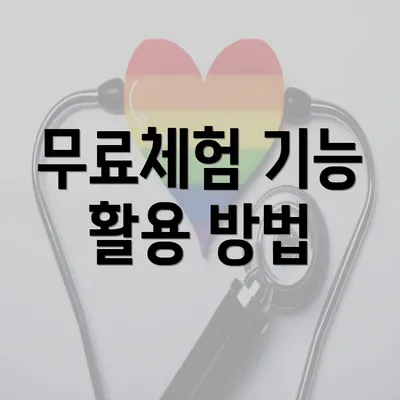 무료체험 기능 활용 방법