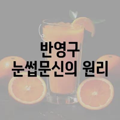 반영구 눈썹문신의 원리