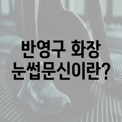 반영구 화장 눈썹문신이란?