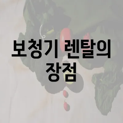 보청기 렌탈의 장점