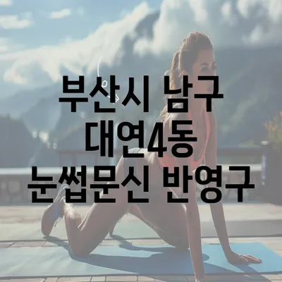 부산시 남구 대연4동 눈썹문신 반영구