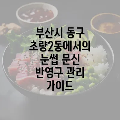 부산시 동구 초량2동에서의 눈썹 문신 반영구 관리 가이드