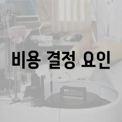 비용 결정 요인