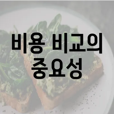 비용 비교의 중요성