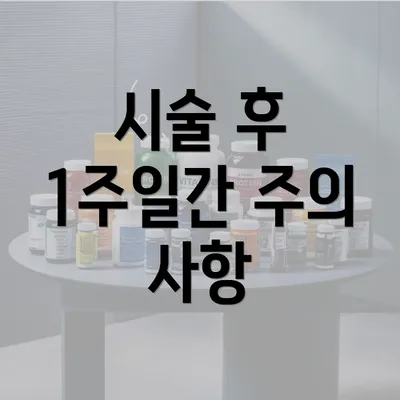 시술 후 1주일간 주의 사항