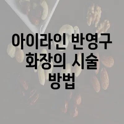 아이라인 반영구 화장의 시술 방법