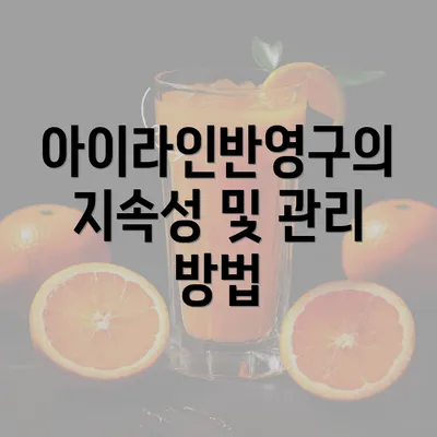 아이라인반영구의 지속성 및 관리 방법