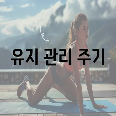 유지 관리 주기