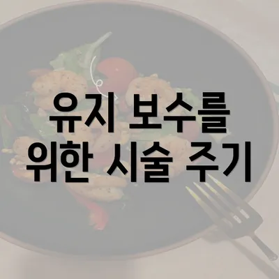 유지 보수를 위한 시술 주기