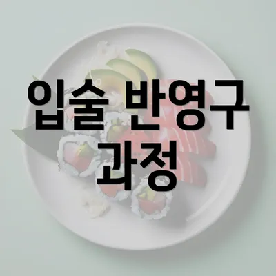 입술 반영구 과정