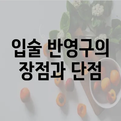 입술 반영구의 장점과 단점