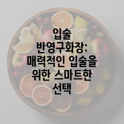 입술 반영구화장: 매력적인 입술을 위한 스마트한 선택