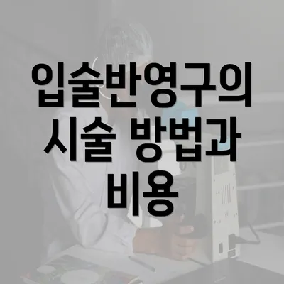 입술반영구의 시술 방법과 비용