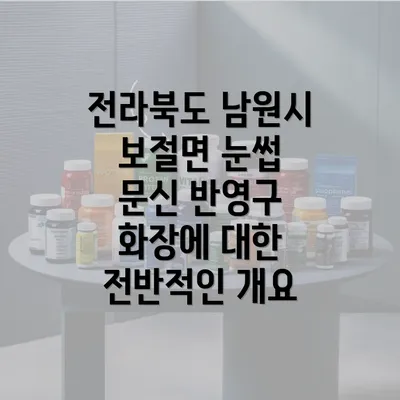 전라북도 남원시 보절면 눈썹 문신 반영구 화장에 대한 전반적인 개요