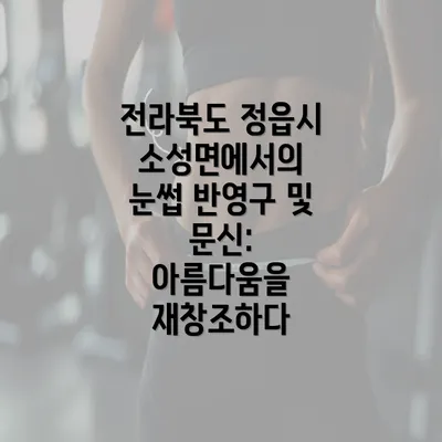 전라북도 정읍시 소성면에서의 눈썹 반영구 및 문신: 아름다움을 재창조하다