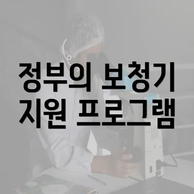 정부의 보청기 지원 프로그램