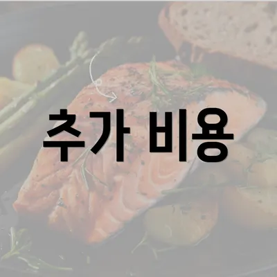 추가 비용