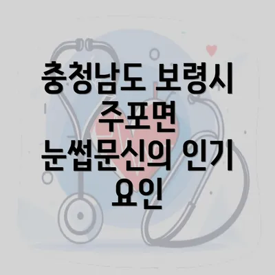 충청남도 보령시 주포면 눈썹문신의 인기 요인