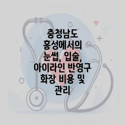 충청남도 홍성에서의 눈썹, 입술, 아이라인 반영구 화장 비용 및 관리