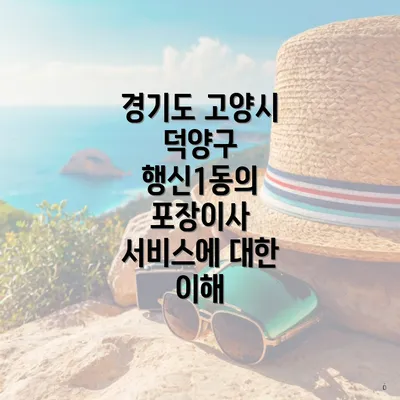 경기도 고양시 덕양구 행신1동의 포장이사 서비스에 대한 이해