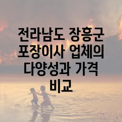 전라남도 장흥군 포장이사 업체의 다양성과 가격 비교